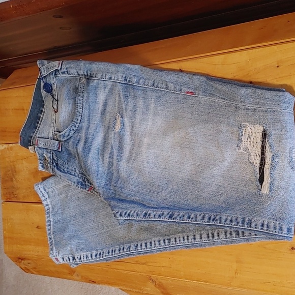 🌸Host Pick🌸Men's True Religion Distressed Light Wash Slim Straight Leg Jeans - Picture 2 of 15